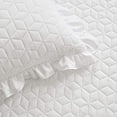 thumbnail image 4 of Lush Decor French Country Geo Ruffle Bedding, 3-Piece Bedspread Set (King, White), 4 of 5