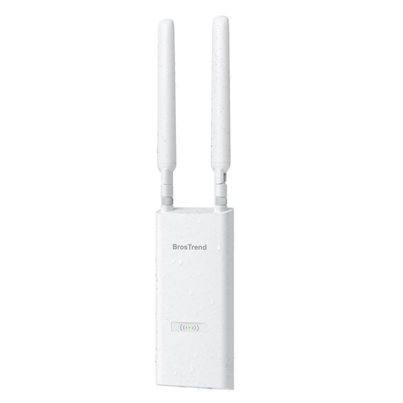 BrosTrend AC1200 Outdoor Access Point Long Range, Dual Band 5GHz 867Mbps & 2.4GHz 300Mbps, IP65 Weatherproof Gigabit WiFi Access Point, PoE Powered, w