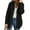 Black, variant on Women's Solid Color Long Sleeve Casual Pocket Knitted Cardigan Jacket, Yellow, Size XXL