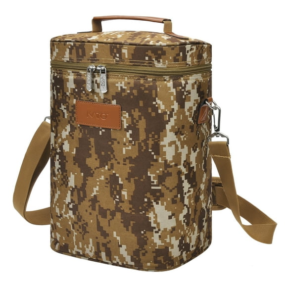 Limited Time Offer! Kato 4 Bottle Insulated Wine Tote Bag w/ Adjustable Strap - Leakproof, Padded Cooler for Travel, BYOB, Tailgating & Picnic - Wine Lover Gift
