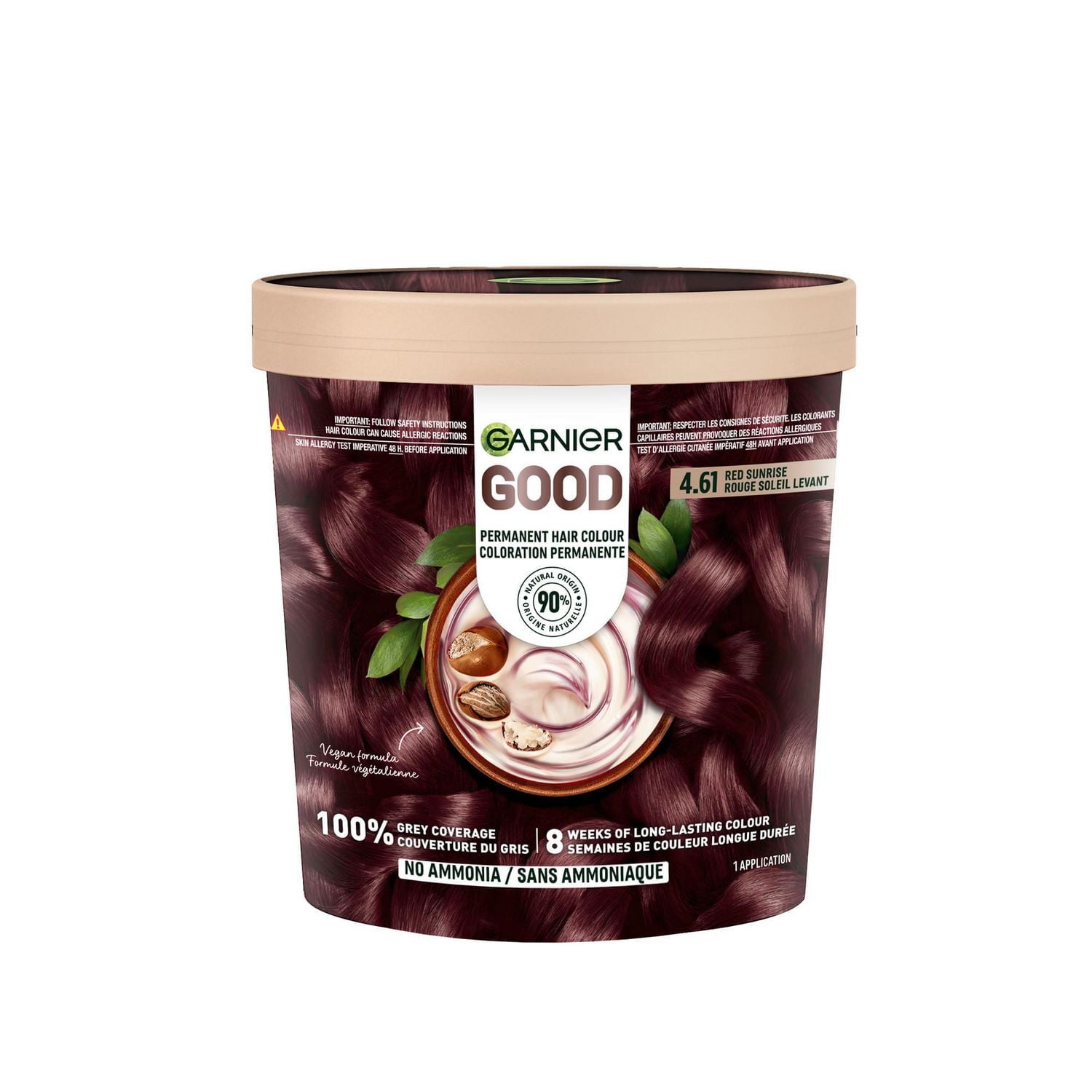 Garnier GOOD, Permanent Hair Dye, 100% Grey Coverage, No Ammonia, 1 unit