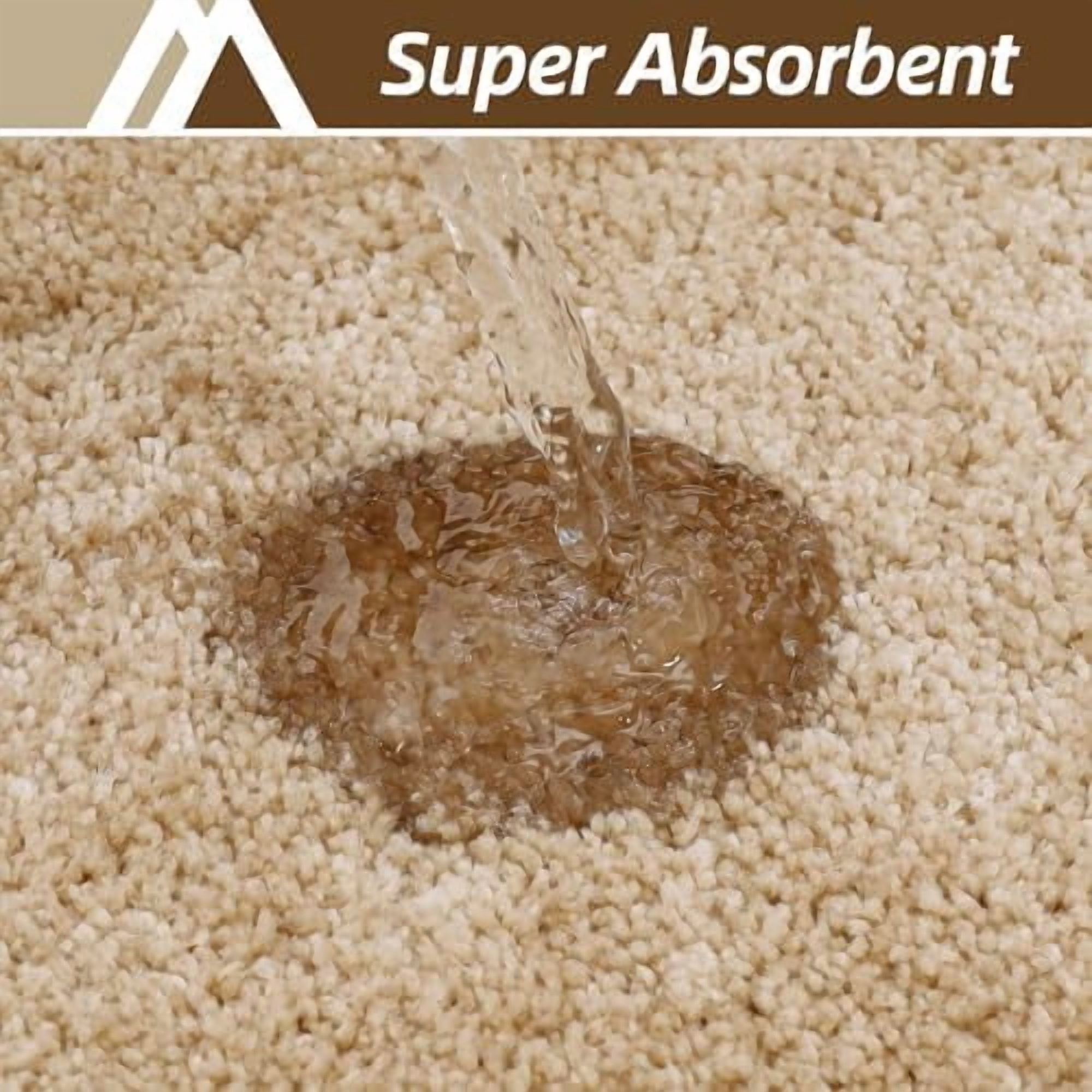 Bath Rugs for Bathroom Extra Thick - Anti-Slip Bath Mats Soft Plush Yarn Shaggy 100% Strong Mirco Polyeste Mat Living Room Bedroom Mat Floor Water Absorbent(Beige,20x32 - Inches)