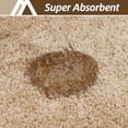 thumbnail image 3 of Toilet Rugs U-Shaped 24"x20",Soft Absorbent Bath Mat with Non-Slip TPR Backing, Machine Washable Shaggy Bath Rug for Toilet,Beige, 3 of 7