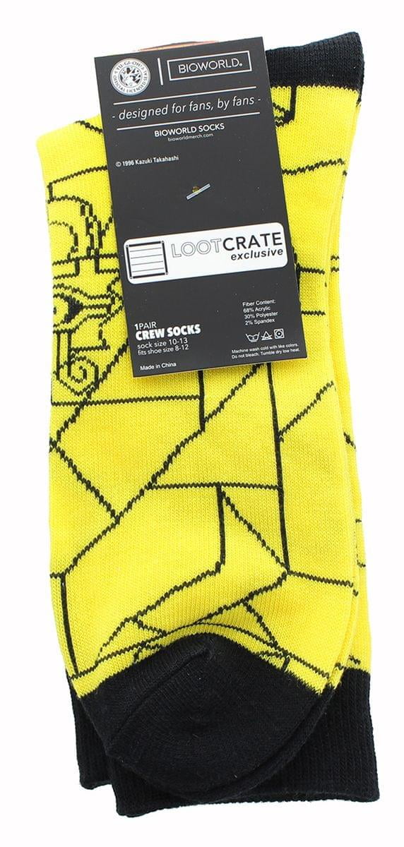 YU-GI-OH Yugioh Yellow Pyramid of Light Mens Crew Socks