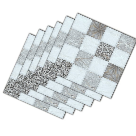 Bathroom Safety Floor Stickers 6PCS PVC Slip proof Adhesive Wall Decals