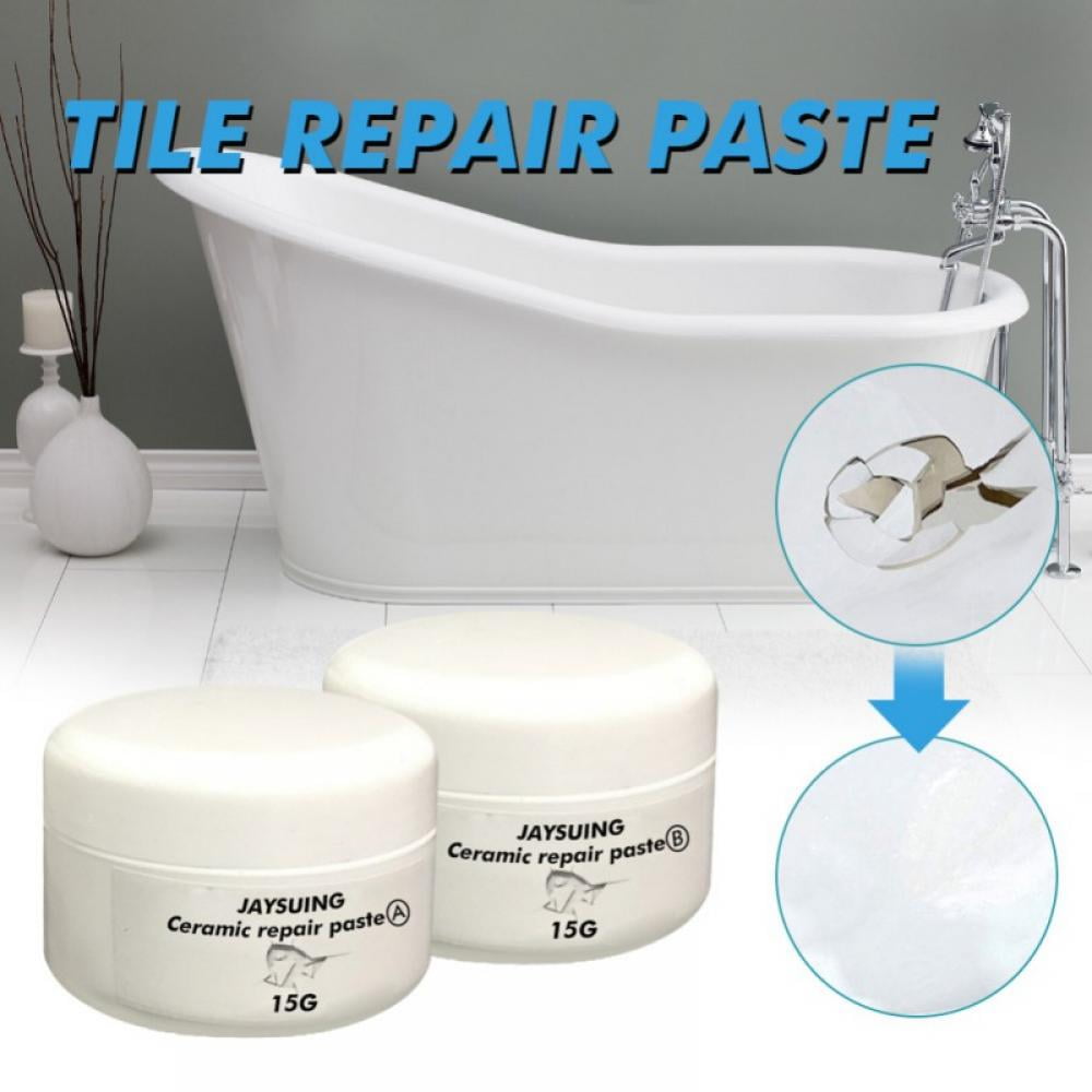 2*Tub Tile Repair Kit Porcelain Cracks Chips Ceramic Floor Repairing Cream Paste 