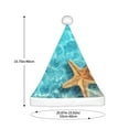 thumbnail image 3 of Bingfone Starfish And Seashell On The Beach 1 Santa Hat for Adults,Unisex Christmas Hat Hats Extra Thicken Classic Plush for Christmas New Year Festive Holiday, 3 of 6