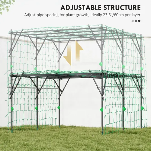 DEGUO Garden Arch Trellis for Climbing Plants Outdoor,Tall Archway Tunnel Plant Support for Cucumber Tomato Vine Flowers Vegetables Climbing Plants