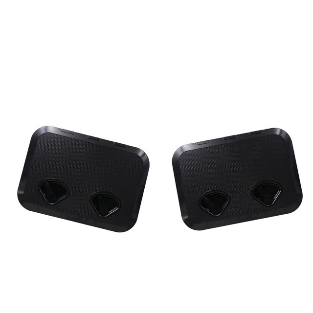 2x Escotilla de de inspección de cubierta negra 440 x 315 mm Tapa extraíble