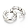 thumbnail image 2 of 6pairs Resistant 202 Stainless Steel Huggie Hoop Earrings Hypoallergenic Earrings with 316 Surgical Stainless Steel Pin Ring Stainless Steel color 23x24x5mm Pin: 1mm, 2 of 3