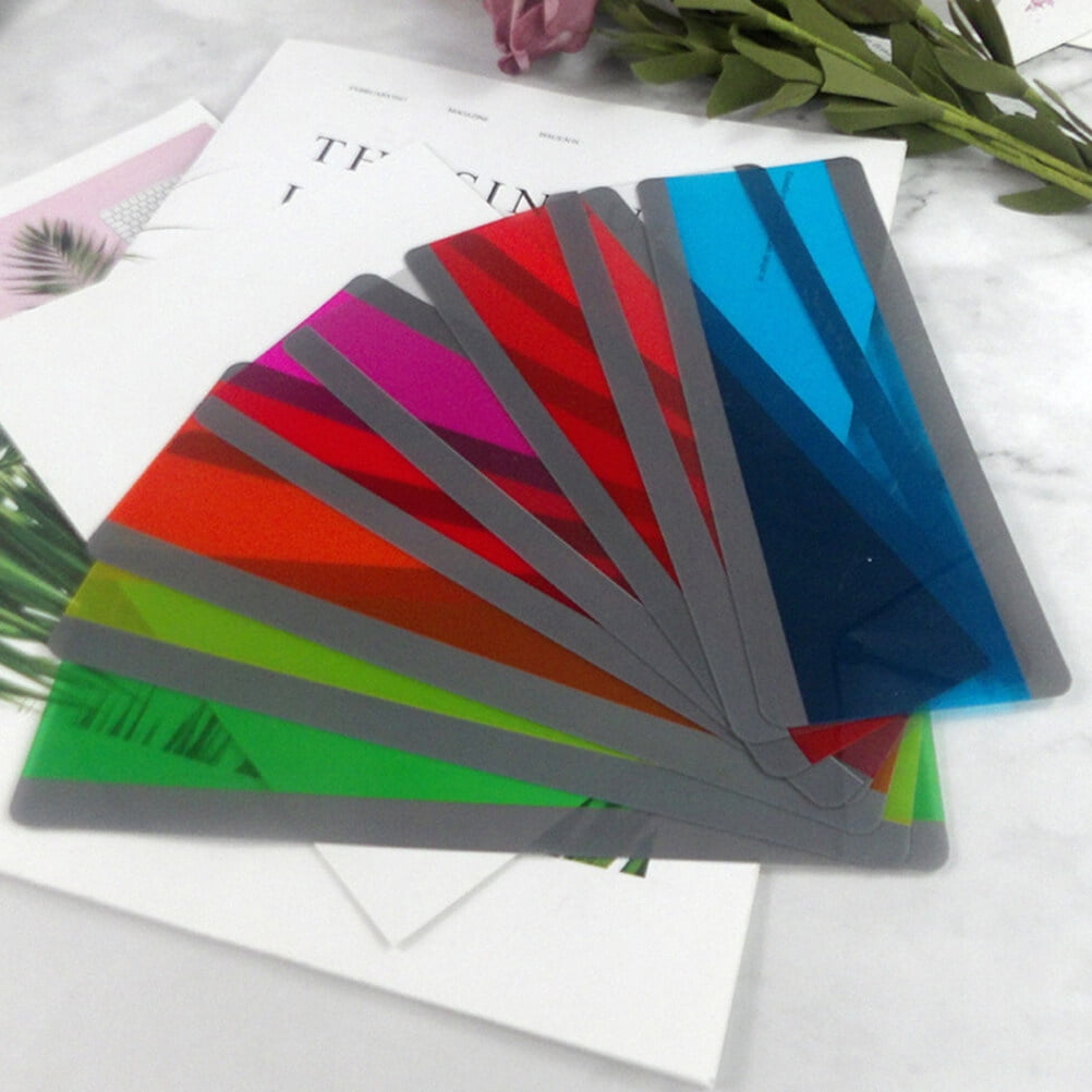 TAILTOSS 12 Pcs Assorted Color Creative PVC Bookmarks Waterproof Decorative Bookmarks for DIY Projects