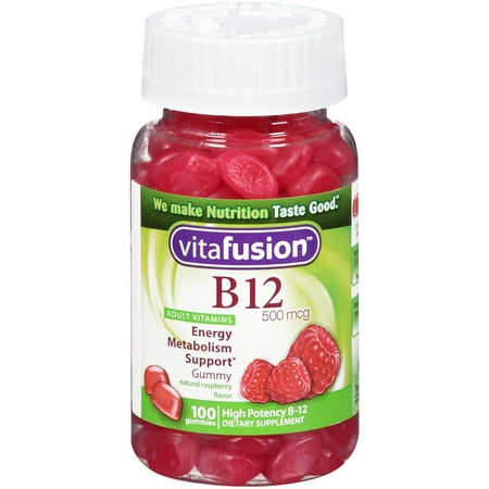 UPC 027917014661 product image for Vitafusion Adult Vitamin B12 Gummies, Raspberry, 500 mcg, 100 Ct | upcitemdb.com