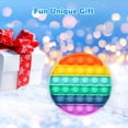 thumbnail image 4 of Rainbow Pop-it Fidget Sensory Toy, Circle Popper Fidget Toys, Push & Pop Bubble Special Needs Stress Reliever Silicone - Popular Relaxing Game (Circle), 4 of 10