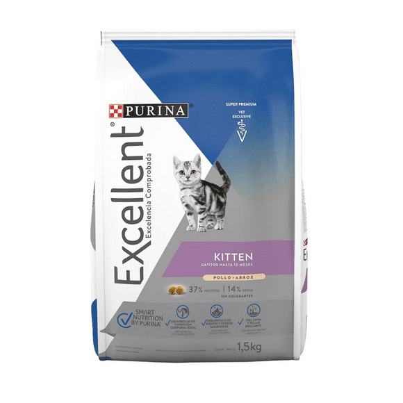 Pro Plan Excellent Kitten 1.5 Kg mas Pelota Spiny Caucho