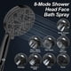 thumbnail image 3 of Regaderas para Baño Alta Presion, 10 Modos 5.1" Cabezal de Ducha de Mano con Manguera de 1,5m Shower Head (Boquilla Antiobstrucción/Ajustable con Soporte) para Baño Hotel, 3 of 8