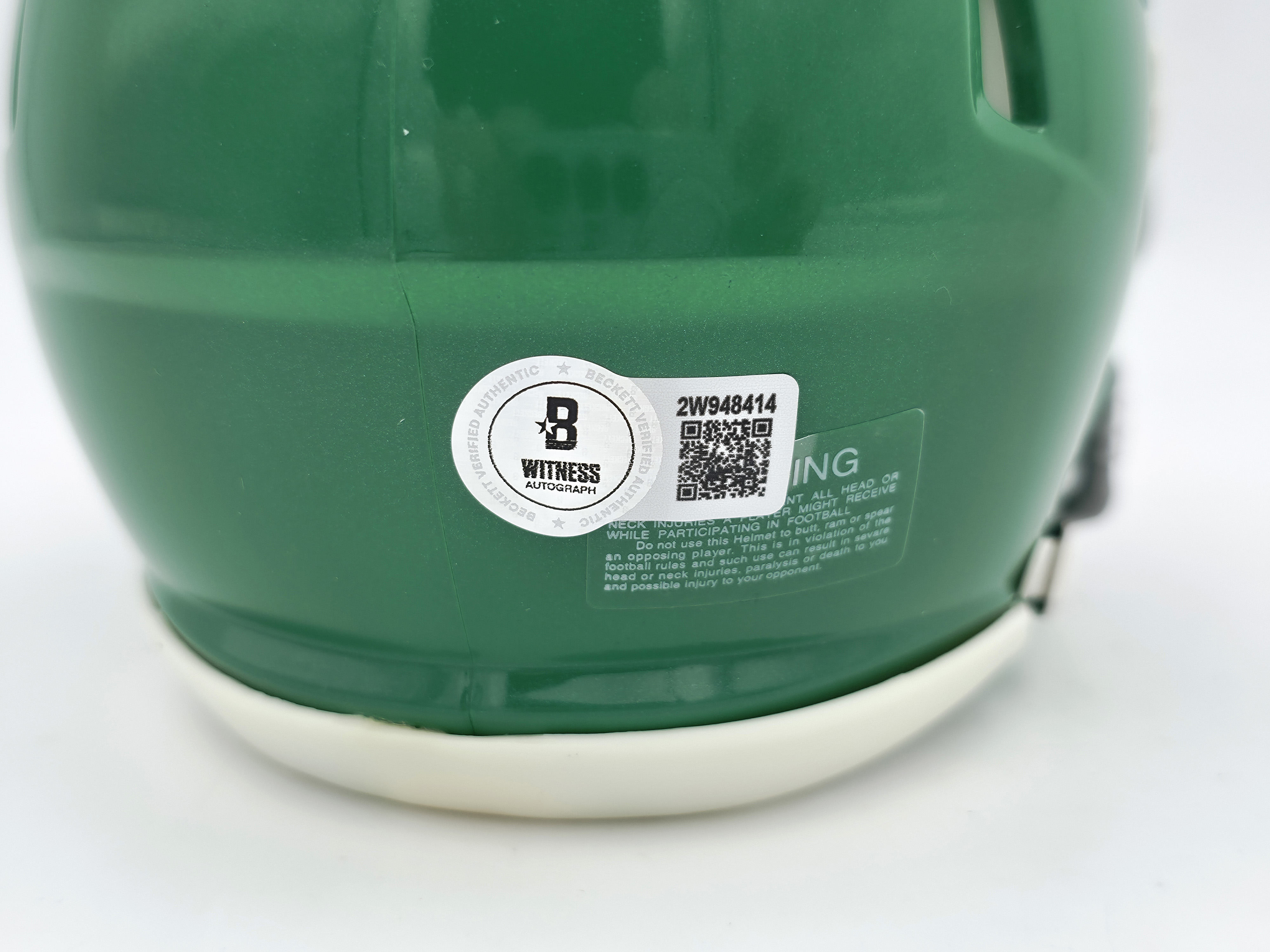 DeSean Jackson Autographed Philadelphia Eagles 2023 Alternate Kelly Green Speed Mini Helmet Beckett BAS Witness 243641