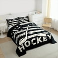thumbnail image 4 of Manfei Bice Hockey Game Bedding Comforter Set,Ball Sport Twin Comforter Sets,Vintage American Flag Bedding Set For Girls Kids,Super Cozy Room Decor Reversible,2pcs, 4 of 9