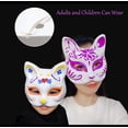 thumbnail image 4 of Máscara artesanal Qavctw DIY, papel blanco para Halloween y Navidad, 16 unidades, 4 of 7