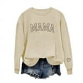 thumbnail image 4 of Frostluinai Mama Sweatshirts Women Long Sleeve Oversized Pullover Tops Crew Neck Funny Letter Print Sweat Shirts Loose Fit Sweatshirts Gifts, 4 of 8