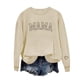 thumbnail image 4 of Sudaderas Penkiiy Mama para mujer Sweatshirt crewneck de gran tamaño holgado Suéter de manga larga para el Día de la Madre L Beige, 4 of 8