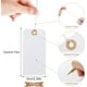 thumbnail image 2 of 100 etiquetas de precios grandes con cuerda elástica, etiquetas de papel blancas para colgar con cuerda adjunta, orificio reforzado escribible de 4,76 ''× 2,36'', 2 of 5