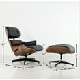 thumbnail image 2 of Charles Mid-century Top Grain Leather Lounge Chair & Ottoman Set, 2 of 2