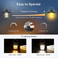 thumbnail image 3 of Rechargeable Camping Lantern, Retro USB Rechargeable LED Camping Lamp C-Warm & Natural Light, Stepless Dimming, Bright 13H + Battery Life, Portable &, 3 of 5
