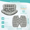 thumbnail image 5 of TOPCHANCES Egg Chair Cushion Only, Water-Resistant Outdoor Rocking Chair Cushion, Thick Papasan Seat Cushion with Ties for Patio, Porch, Balcony, Garden (Light Gray), 5 of 9