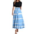 thumbnail image 1 of Summer Dresses For Women 2025 Floral Print Wrap Short Sleeve Maxi Dress Patchwork Ruffle Hem A Line Dress, 1 of 5