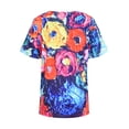 thumbnail image 4 of FASHIONWT Women Casual Short Sleeve Floral Print Shirt Basic V-Neck T-Shirt Tops, 4 of 4