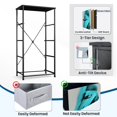thumbnail image 4 of Dresser for Bedroom with 4 Storage Drawers African Black Girl Beauty Teal Hair African American Black Women Dressers Chest of Drawers Steel Framed Fabric Closet Organizers for Entryway, 4 of 7