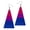 Bisexual - Trigon, variant on Rainbow Earrings for Women - Pride Earrings - Rainbow Accessories - Pride Jewelry - Coming Out Costume - Double Sided Earrings (Pride - Trigon)