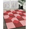 thumbnail image 3 of Ahgly Company Machine Washable Indoor Rectangle Transitional Light Coral Pink Area Rugs, 7' x 10', 3 of 7