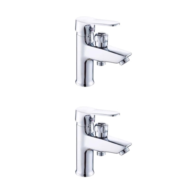 Matsuzay Llave de paso para baño, fácil instalación y moderno accesorio de baño para lavabo de doble Type1 NO1