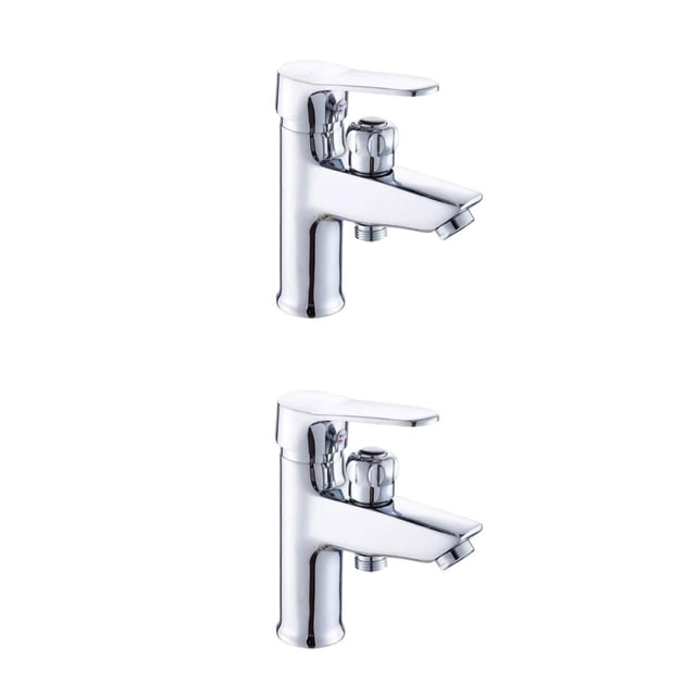 Transemion Modern Faucets Easy To Install Bathroom Accessory For Stylish Upgrade Soft Electroplated color 2Set