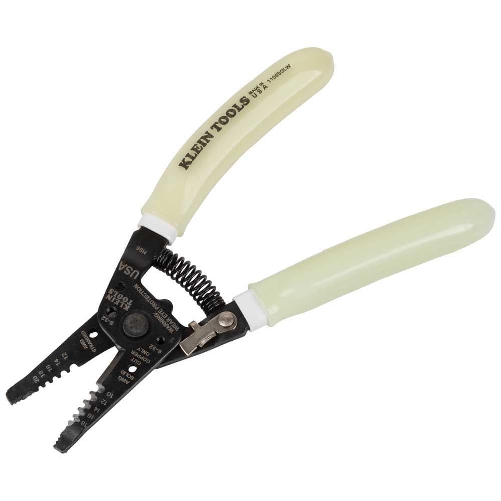 Klein Tools 11055GLW High-Visibility Klein-Kurve 10 - 18 AWG Solid/ 12 - 20 AWG Stranded Wire Stripper/ Cutter
