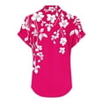 thumbnail image 4 of Vestidos Casuales Para Mujer, Blusas De Mujer De Moda Camiseta informal de manga corta con cuello en V y botones para mujer, 4 of 5