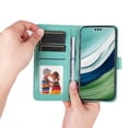 thumbnail image 3 of Funda tipo cartera GANGXUN para Huawei Mate 60 Pro , diseño girasol, cuero PU, soporte, cierre magnético, tarjetero, 3 of 5