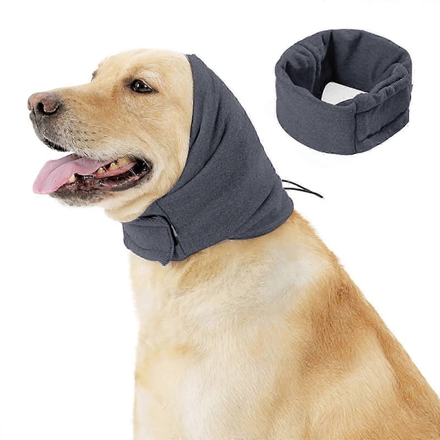 Puppy Ear Protections for Small Medium Large Dog Ear Wrap Scarf Neck Warmer Pet Dog Ear Cover Warm Head Wrap Purple L