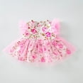 thumbnail image 2 of A-Waroom 1 Pcs Cute Flying Sleeve Rose Flower Printed Mesh princess Dress for 18-22 Inch Doll, 2 of 10