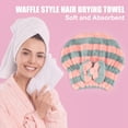 thumbnail image 2 of Unique Bargains Strong Absorbent Coral Fleece Hair Drying Towel Dry Cap Gray Pink, 2 of 7