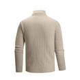thumbnail image 6 of FRSASU Quarter Zip Sweaters for Men Fall and Winter Slim Fit Long Sleeve Knitted Pullover Mock Neck Business Casual Knitted Sweater Beige, 6 of 6