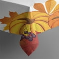 thumbnail image 3 of Thanksgiving Day Table Cloth Wrinkle Resistant Tablecolths Table Covers Thanksgiving Fall Maple Leaves Pumpkin Tablecloth for Thanksgiving Party Favors Rectangle,60x84inch, 3 of 5