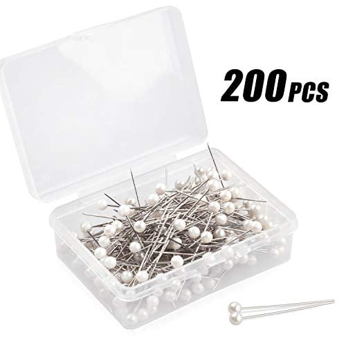 Push Pins, Map pins 200 PCS 1.5 in Pearlized Ball Head Pins Straight Pins Sewing Pins for DIY
