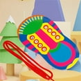 thumbnail image 3 of Shoe Tying Practice, Wooden Learn to Tie Your Own Shoes Threading Lacing Shoes Training Early Learning Kits | Threading Lacing Shoes Training Board Early Learning, Decorative Accessories, 3 of 5