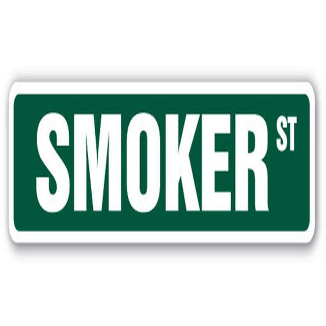 SignMission D-14-SS-SMOKER Panneau de Rue Fumoir 14 Po - Barbecue Grillade