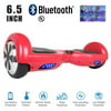 "Hoverboard Bluetooth Two-Wheel Self Balancing Electric Scooter 6.5"" UL 2272 Certified with Bluetooth Speaker and LED Light (Red)"