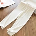 thumbnail image 6 of Posijego Girls Leggings Ruffled Hem Full Length Slim Leg Long Pants for Kids Girls High Waist Workout Yoga Dance Leggings, 6 of 7