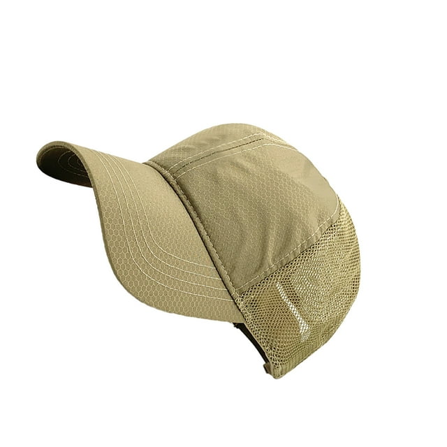 Decodeary Adjustable Strap Hat For Men Customize Fit And Style Sporty Style Polyester Baseball Cap Peaked Cap Sun Protection Khaki L 54-59cm 1Set