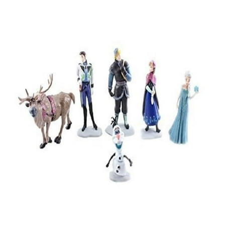 Anna Top - Frozen Cake Decoration Toppers Figures Toy Playset Doll Complete Set _ Anna Elsa Kristoff Olaf Hans Sven